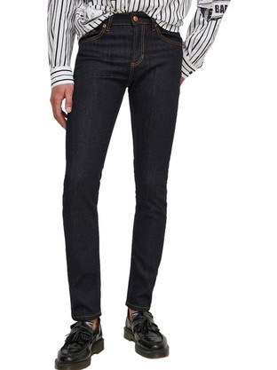 Versace Ανδρικό Τζιν Παντελόνι Ελαστικό Slim Εφαρμογή Navy Μπλε 76GAB5D0DW022L54-904