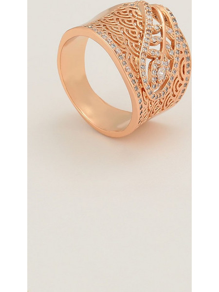 Chrysothemiss Rose Embrace Γυναικείο Δαχτυλίδι Ροζ Χρυσό Επιχρυσωμένο με Ζιργκόν CMISS-RNG-725579