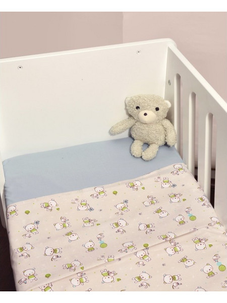 Baby Oliver Σετ Βρεφικά Σεντόνια Κούνιας Βαμβακερά 110x160 Des 213 3τμχ