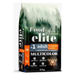 Food Elite Super Premium +1 Adult Multicolor with Chicken 15kg