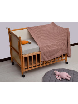Liolios Home Κουβέρτα Κούνιας Πλεκτή 100x150 Ροζ