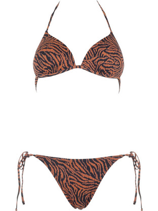 Gsecret Bikini Set Τριγωνάκι Animal Print Καφέ C6202-32173