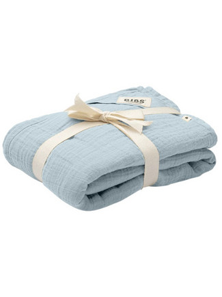 BIBS Πάνα Αγκαλιάς από Μουσελίνα Γαλάζια 120x120cm