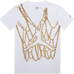 Jordan Παιδικό T-Shirt Κοντομάνικο Λευκό Χρυσό 95D627-001