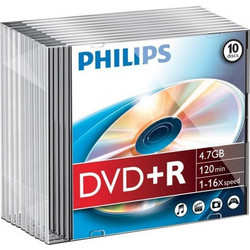 Philips DR4S6S10F Εγγράψιμα DVD+R 16x 4.7GB 10τμχ