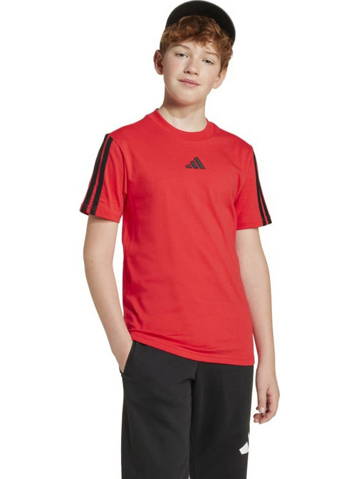 Adidas Essentials Παιδικό T-Shirt Κοντομάνικο Κόκκινο Μαύρο JD6489