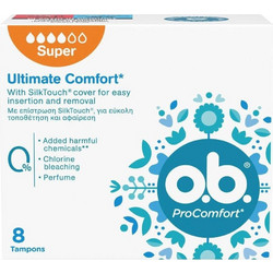 O.B. Pro Comfort Super Ταμπόν για Αυξημένη Ροή 4 Σταγόνες 8τμχ