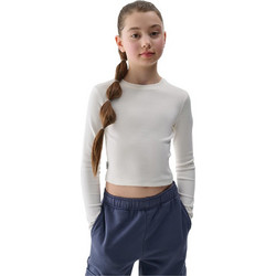 4F Παιδικό Crop Top Μακρυμάνικο Λευκό 4FJWSS25TLONF430-11S