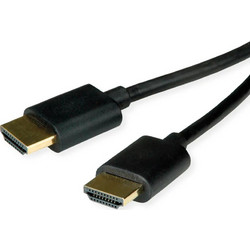 Roline Καλώδιο HDMI 2.0 HDMI Male to HDMI Female 2m Black