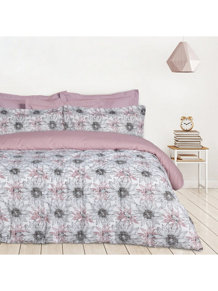 Das Home Σετ Σεντόνια Μονά Βαμβακερά 170x260 Happy 9676 Grey Nude