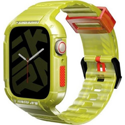 SKINARMA Saido 2in1 Πλαστική Θήκη με Λουράκι για Apple Watch 7 / 8 / 9 44 / 45mm Lime