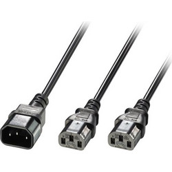 Lindy 30039 Προέκταση Καλωδίου Τροφοδοσίας IEC C14 to 2 x IEC C13 2m