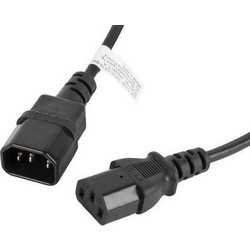Lanberg CA-C13E-10CC-0018-BK Προέκταση Καλωδίου Τροφοδοσίας IEC C13 to IEC C14 1.8m