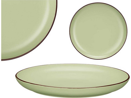 Atmosphera Olive Green Πιάτο Ρηχό Κεραμικό 26cm 02910539