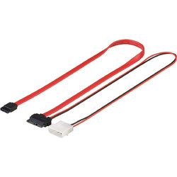 Goobay 95713 Καλώδιο Τροφοδοσίας 7-Pin SATA II to 4-Pin Molex Male & 7-Pin SATA II 0.3m Multicolor