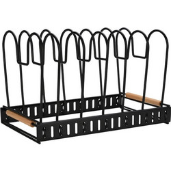 Estia Πιατοθήκη Bamboo Essentials Μεταλλική 30.5x17.7x19cm Μαύρη