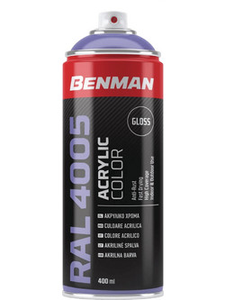 Benman Ακρυλικό Σπρέι Βαφής Μπλε Λιλά Gloss 400ml RAL 4005