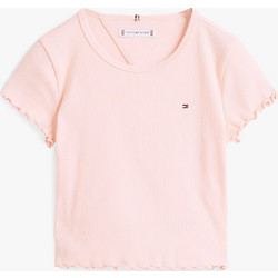 Tommy Hilfiger Παιδικό Crop Top Κοντομάνικο Σομόν KG0KG08590-TKZ