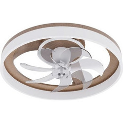 Eurolamp 300-25079 Ανεμιστήρας Οροφής 50cm 20W με Φως & Τηλεχειριστήριο Λευκός