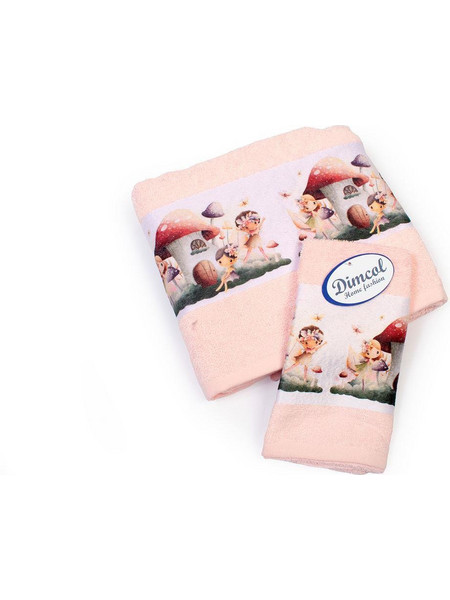 Dimcol Fairies 330 Σετ Βρεφικές Πετσέτες 2τμχ 400gr/m²