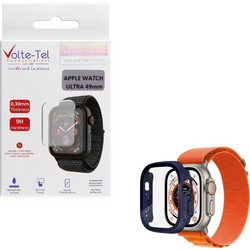 Volte-Tel Πλαστική Θήκη Tempered Glass για Apple Watch Ultra 49mm Μπλε