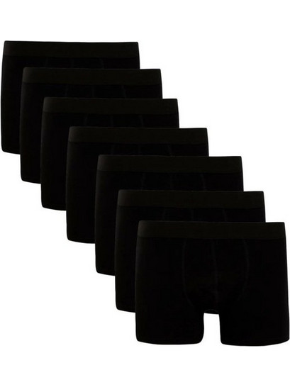Darkzone Ανδρικά Μποξεράκια Σετ 7Pack Μαύρα DZN7777