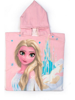 Dimcol Frozen 38 Παιδικό Πόντσο Θαλάσσης Microfiber Ροζ 50x100cm