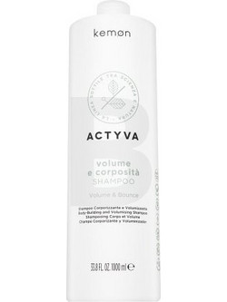 Kemon Actyva Volume E Corposita Σαμπουάν για Όγκο για Λεπτά Μαλλιά 1lt