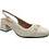 Piccadilly Ανατομικές Γόβες Slingback Δερμάτινες με Χοντρό Χαμηλό Τακούνι Εκρού 1-779-25146