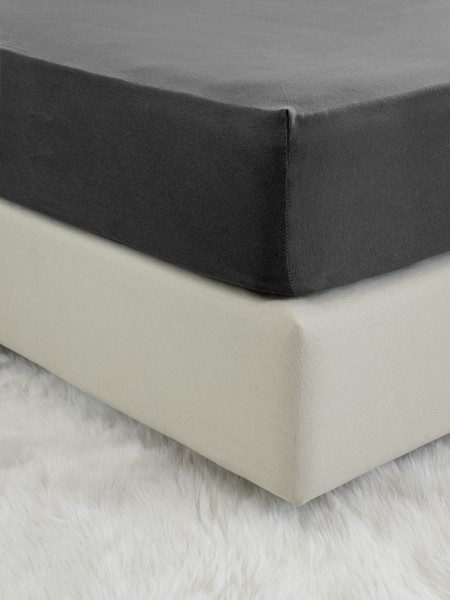 Nima Σεντόνι King Size Βαμβακερό με Λάστιχο 180x200+40 Tender Black