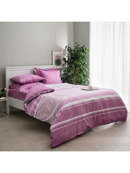 Charalambidis Textiles Πάπλωμα Διπλό 200x240 Lines Ροζ