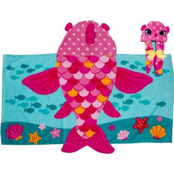 Stephen Joseph Pink Fish Παιδικό Πόντσο Θαλάσσης Γαλάζιο 60x117cm SJ100440B