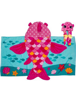 Stephen Joseph Pink Fish Παιδικό Πόντσο Θαλάσσης Γαλάζιο 60x117cm SJ100440B