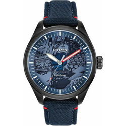 Citizen Ανδρικό Ρολόι με Μπλε Δερμάτινο Λουράκι AW2037-04W