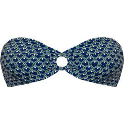 Rock Club Bikini Top Strapless Navy Μπλε Πετρόλ BP-2442