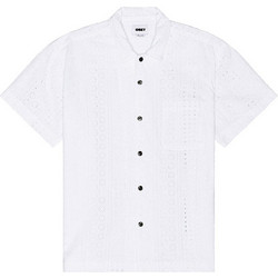 Obey Ανδρικό Πουκάμισο Βαμβακερό Κοντομάνικο Overshirt Λευκό 782021S