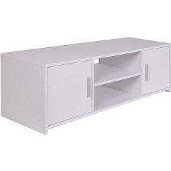 Bakaji Έπιπλο Τηλεόρασης Ξύλινο Άσπρο Μ110xΠ35xΥ36cm 2838557