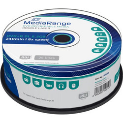 MediaRange MR469 Εγγράψιμα DVD+R 8x Dual Layer 8.5GB Cake Box 25τμχ