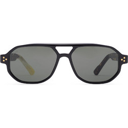 Snob SNA1008 003 Ανδρικά Γυαλιά Ηλίου Aviator Κοκάλινα Μαύρα με Μαύρο Φακό