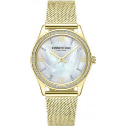Kenneth Cole Γυναικείο Ρολόι με Χρυσό Μεταλλικό Μπρασελέ KCWLG0048303