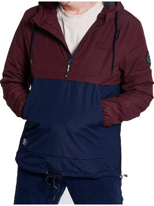 Ice Tech Ανδρικό Μπουφάν Χειμωνιάτικο Pullover Καφέ Navy Μπλε G-715