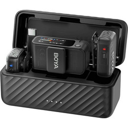 BOYA MIC 2-01 Hd Twin 2xLavalier Σετ 2 Ασύρματα Μικρόφωνα Πέτου USB-C