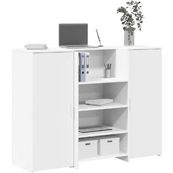 vidaXL Γραφείο Reception Ξύλινο με Βιβλιοθήκη 135x50x103.5cm 3324187