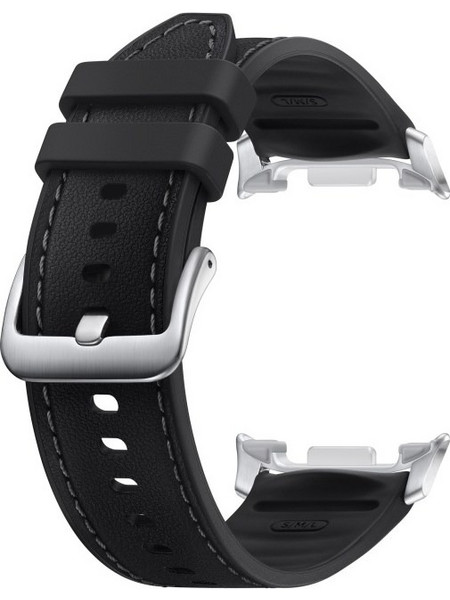 Samsung Hybrid Λουράκι Σιλικόνης / Δερμάτινο Black (Samsung Galaxy Watch 8 / Watch 8 Classic)