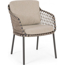 Bizzotto Ivissa Πολυθρόνα Κήπου Rattan Μπεζ 0660620