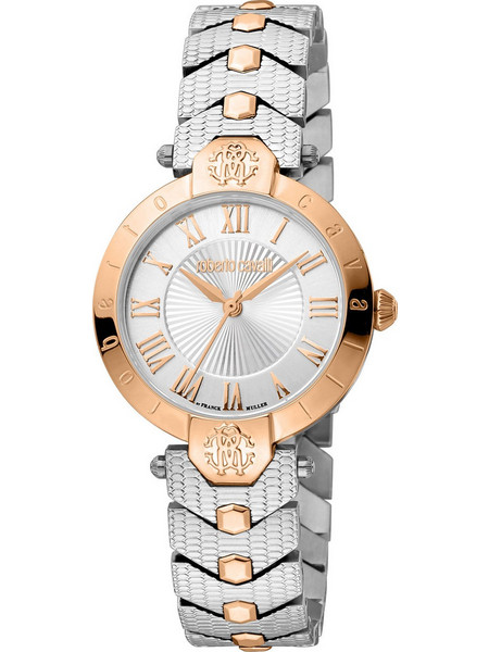 Roberto Cavalli by Franck Muller Γυναικείο Ρολόι με Ασημί Μεταλλικό Μπρασελέ RV1L166M0091
