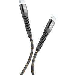 Cellular Line Braided USB-C to USB-C 2m Black TETRACABC2C2MK