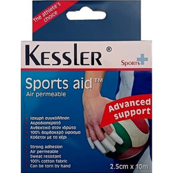 Kessler Sports Aid Ταινία Κινησιολογίας 2.5cm x 10m Λευκή 1τμχ