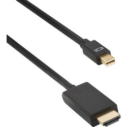 Detech Καλώδιο Mini DisplayPort to HDMI Male 1.8m Black 18279