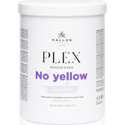 Kallos KJMN Plex No Yellow Μάσκα Μαλλιών Κερατίνης για Προστασία Χρώματος & Επανόρθωση για Βαμμένα Μαλλιά 1lt